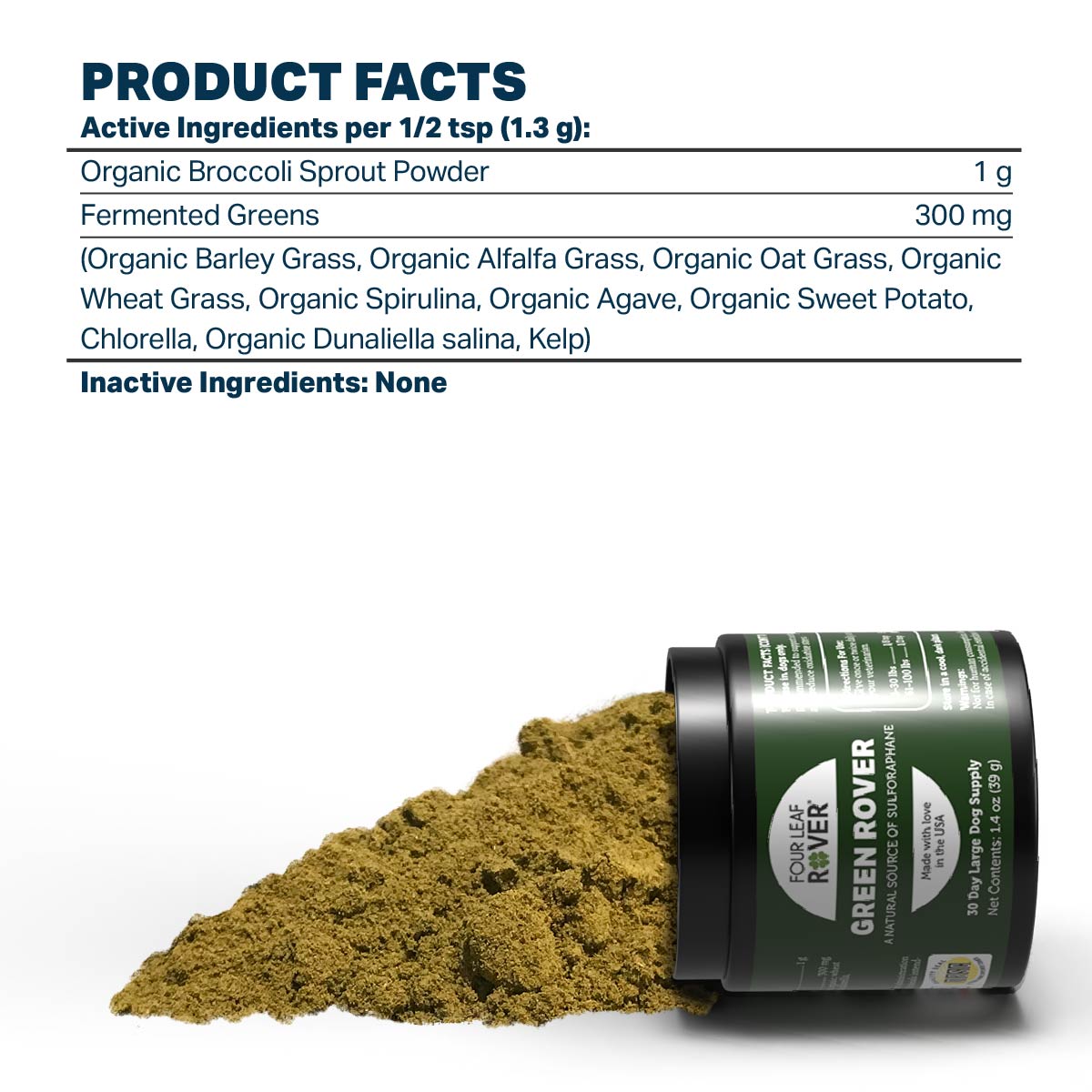 4LR Green Rover - Organic Greens for Happy Dogs