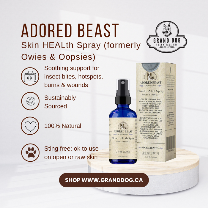 Adored Beast Skin HEALth Spray - Topical Cuts, Scrapes, & Sores (formerly Owies & Oopsies)