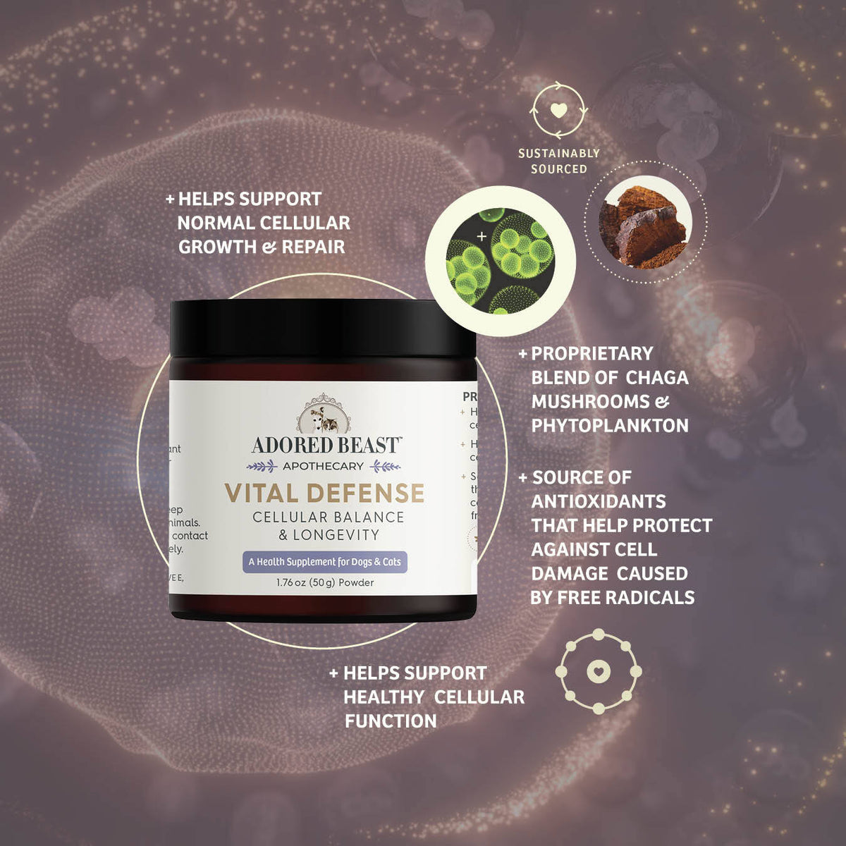 Adored Beast Vital Defense: Cellular Support for Dogs & Cats