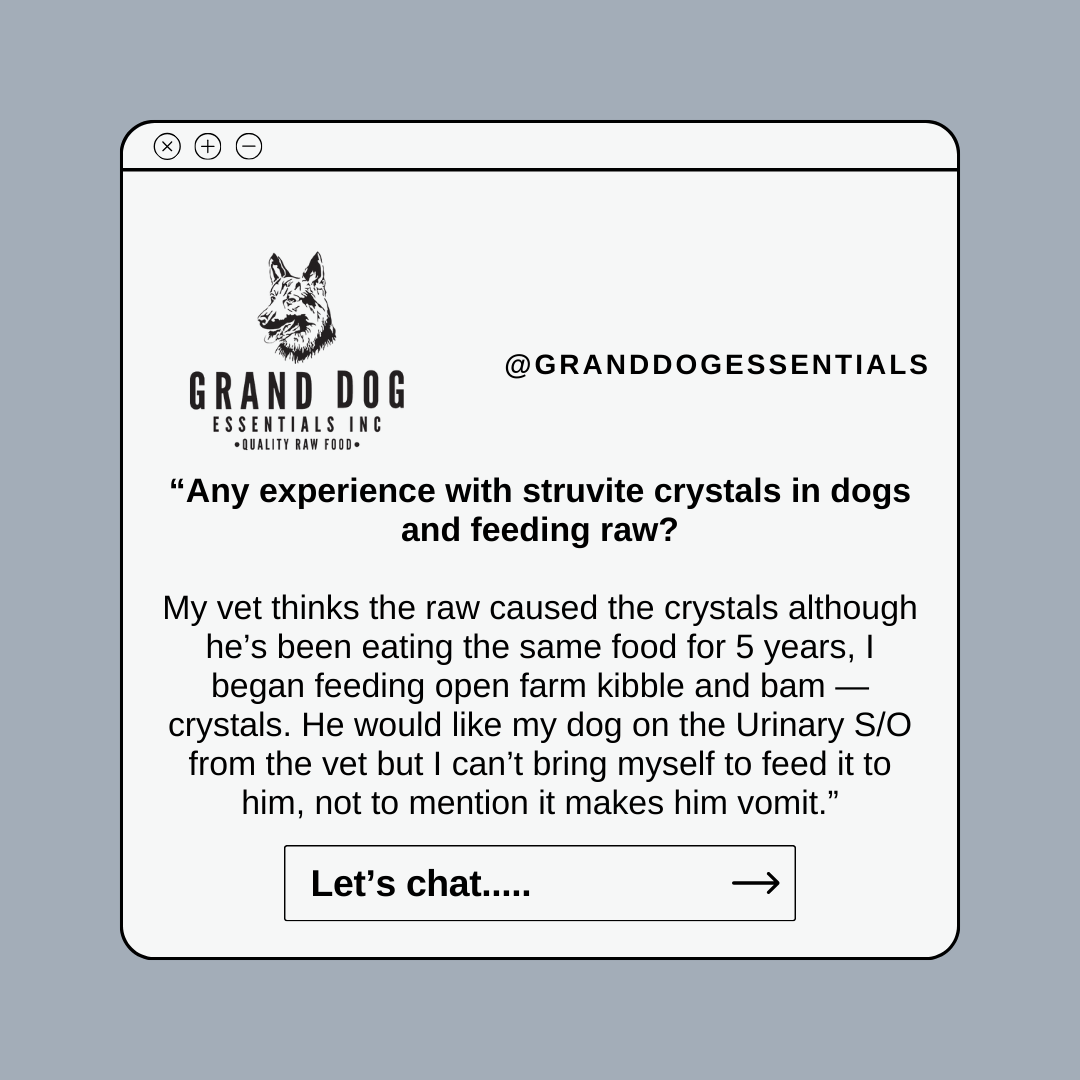 Does Raw Dog Food Create Struvite Crystals Quality Raw Food in