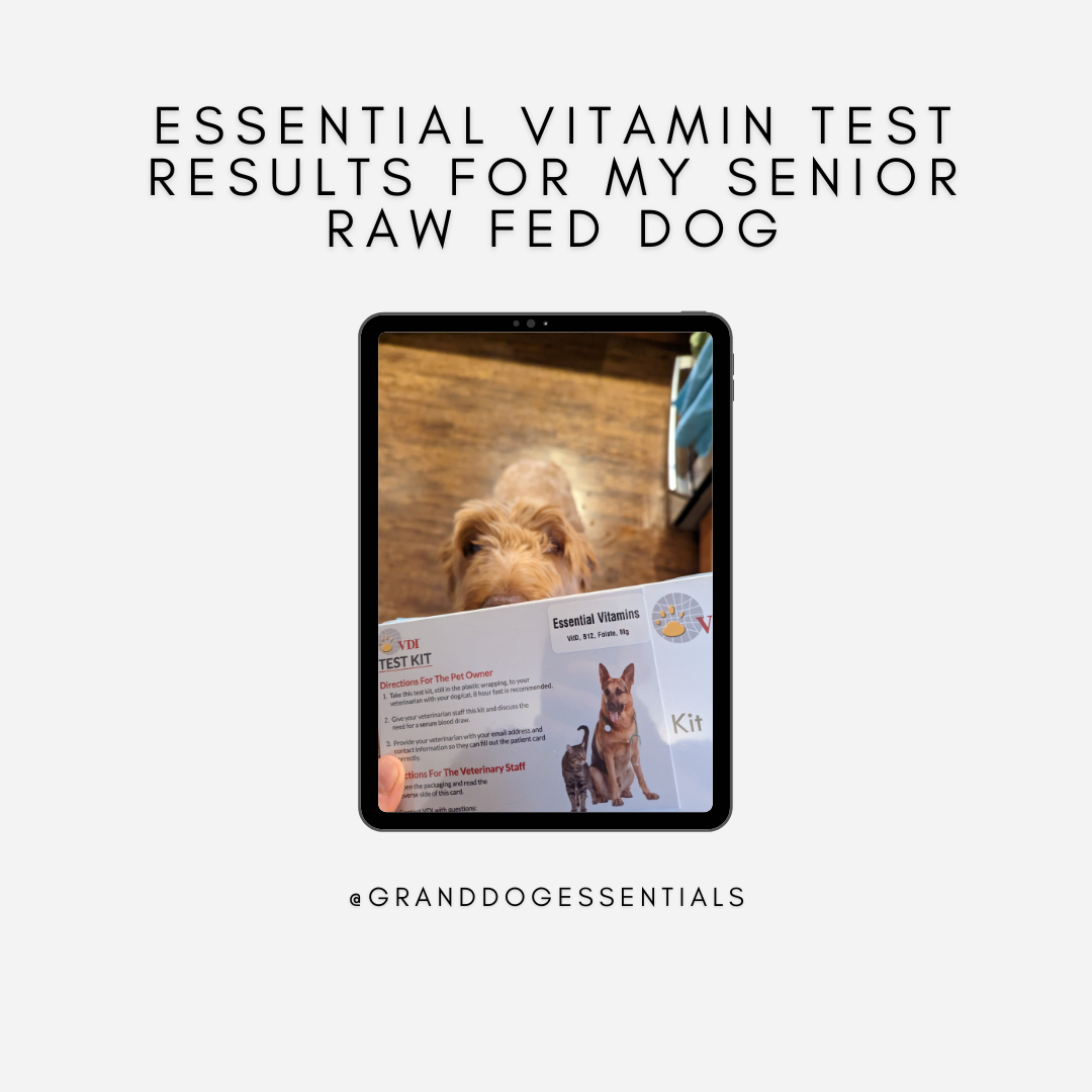 Essential Vitamin Test Results for my Senior Raw Fed Dog, Quality Raw Food  in Alberta