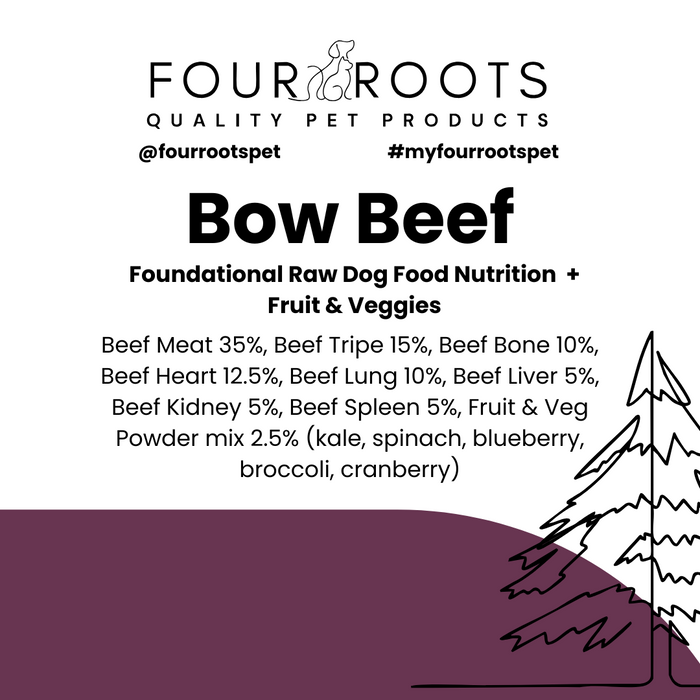 Four Roots Bow Beef Raw Dog Food