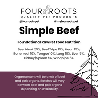 Four Roots Simple Beef Raw Pet Food