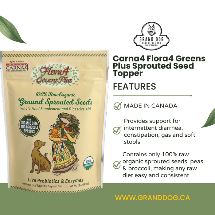 Carna4 Flora4 Greens Plus Sprouted Seed Topper