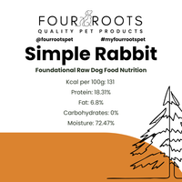 Four Roots Simple Rabbit Raw Pet Food
