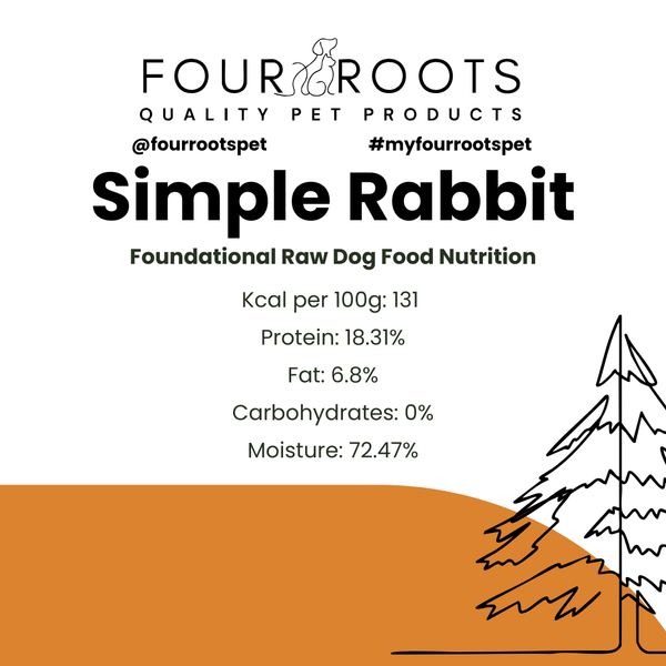 Four Roots Simple Rabbit Raw Pet Food