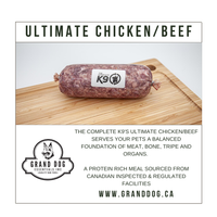 CK9 Ultimate Chicken/Beef (Includes Tripe) 40 lb Box