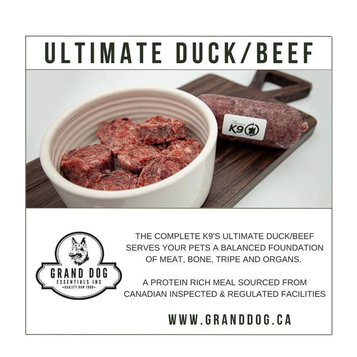 CK9 Ultimate Duck/Beef (Includes Tripe) 40 lb Box