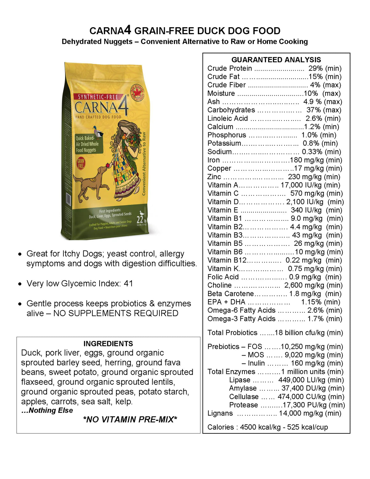 Carna4 Duck Dog Food