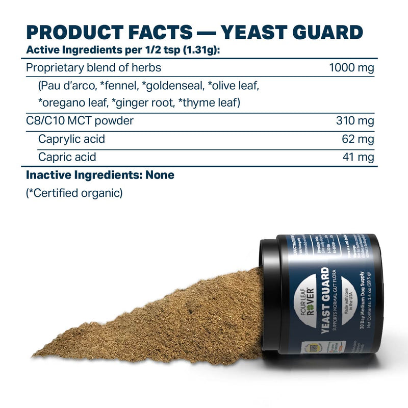 4LR Yeast Guard Plus - Yeast Support for Dogs (formerly called Yeast Free Fido)
