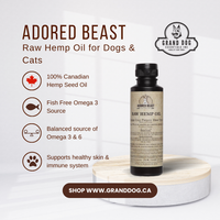 Adored Beast Hemp Oil - Fish Free Omega 3 for Dogs & Cats