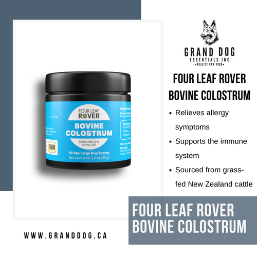 Bovine colostrum for outlet dogs