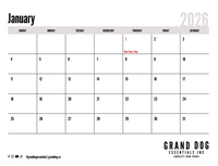 Grand Dogs & Cats of 2026 Calendar