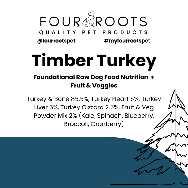Four Roots Timber Turkey Raw Dog Food