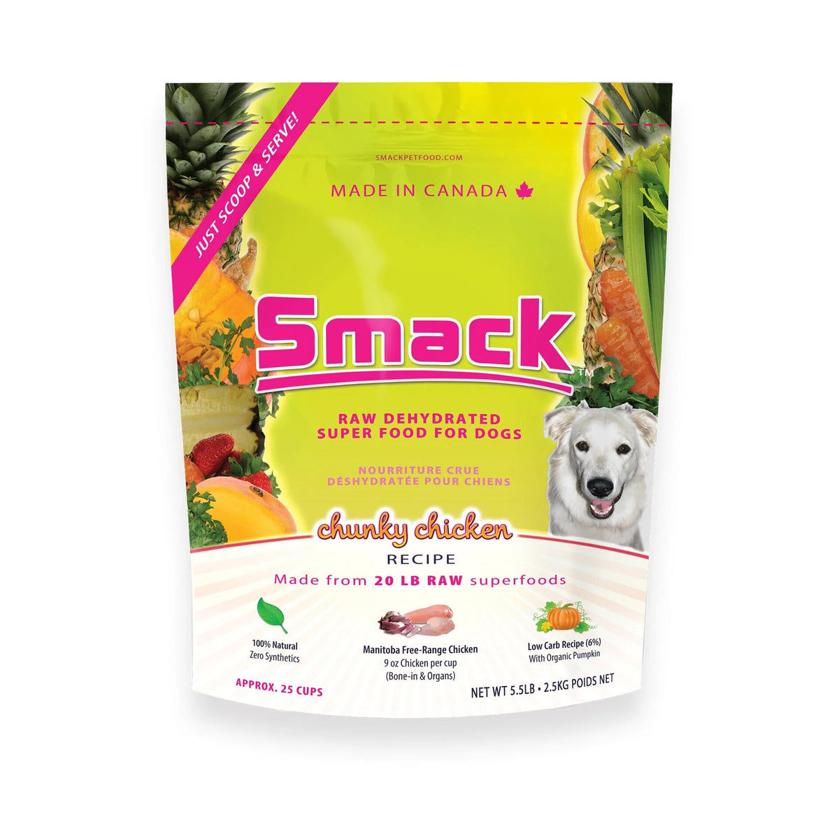 Smack: Chunky Chicken Dog Food 250 g or 2.5 kg